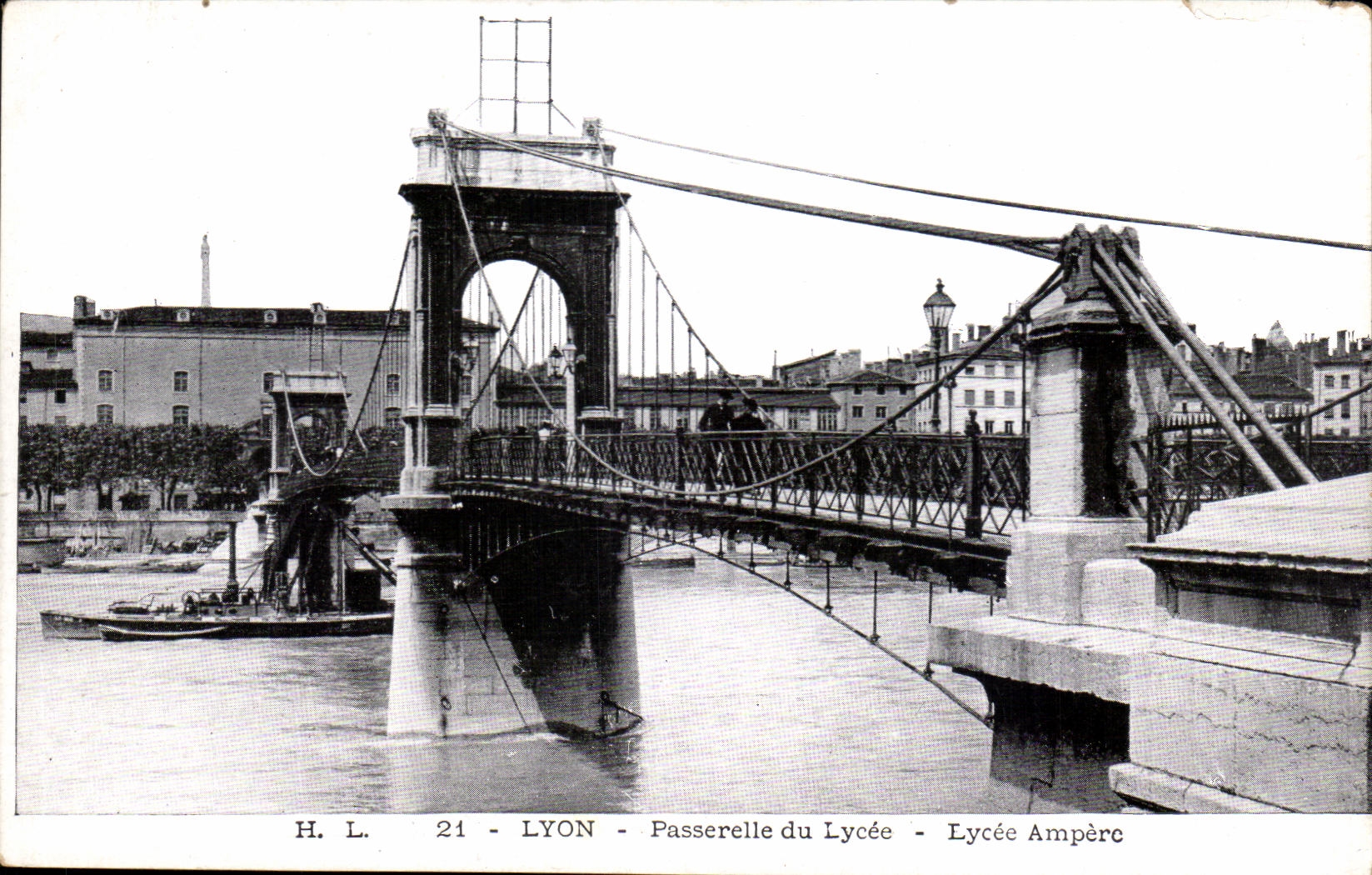 Lyon - Passerelle du Lycée Ampère - H. L. 21