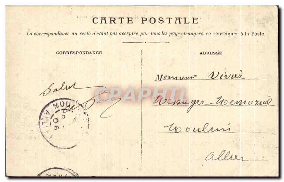 CPA Lyon Pont de La Feuillee et coteau des Chartreux Bateaux — Verso