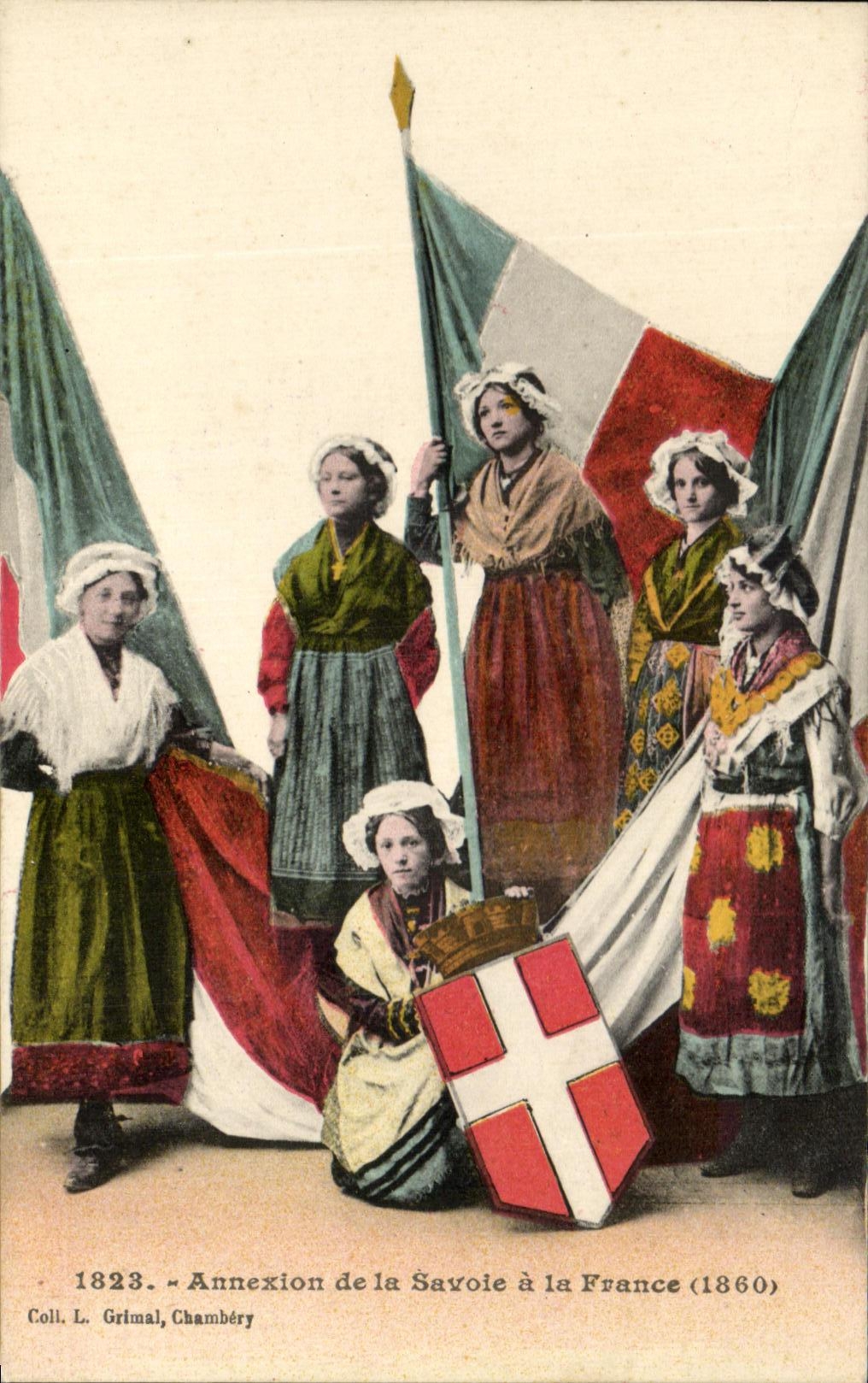 CPA Annexion de la Savoie a la France (1860) Folklore Costume 