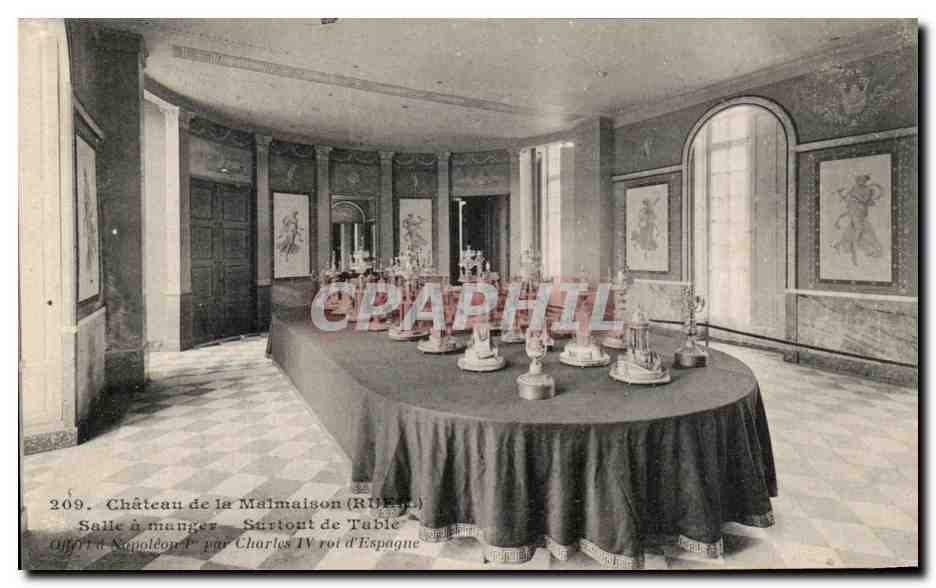CPA Chateau de la Malmaison Salle a manger Surtout de Table