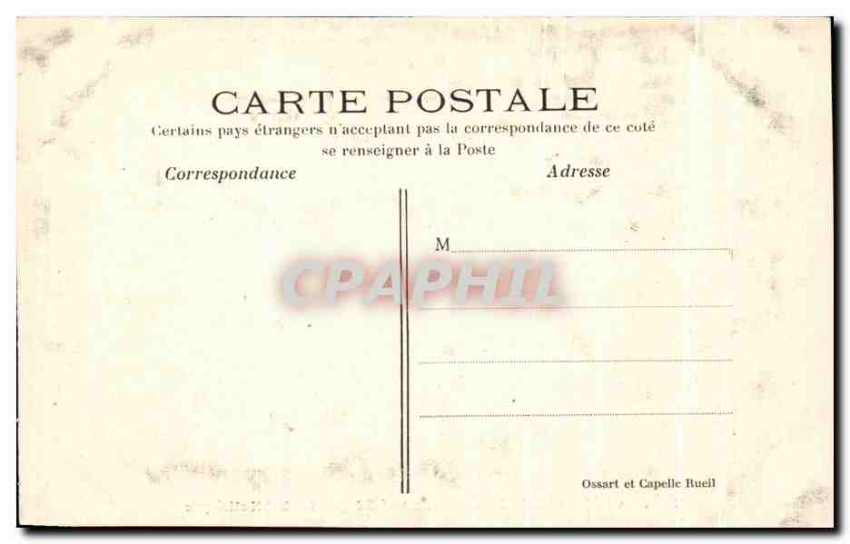 CPA Chateau de la Malmaison La Bibliotheque — Rückseite