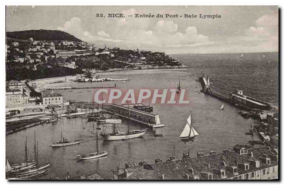 CPA Nice Entree du Port Baie Lympia Bateaux