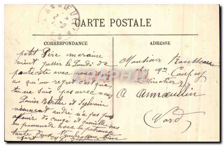 CPA Dieppe L'Avant Port Bateau — Verso
