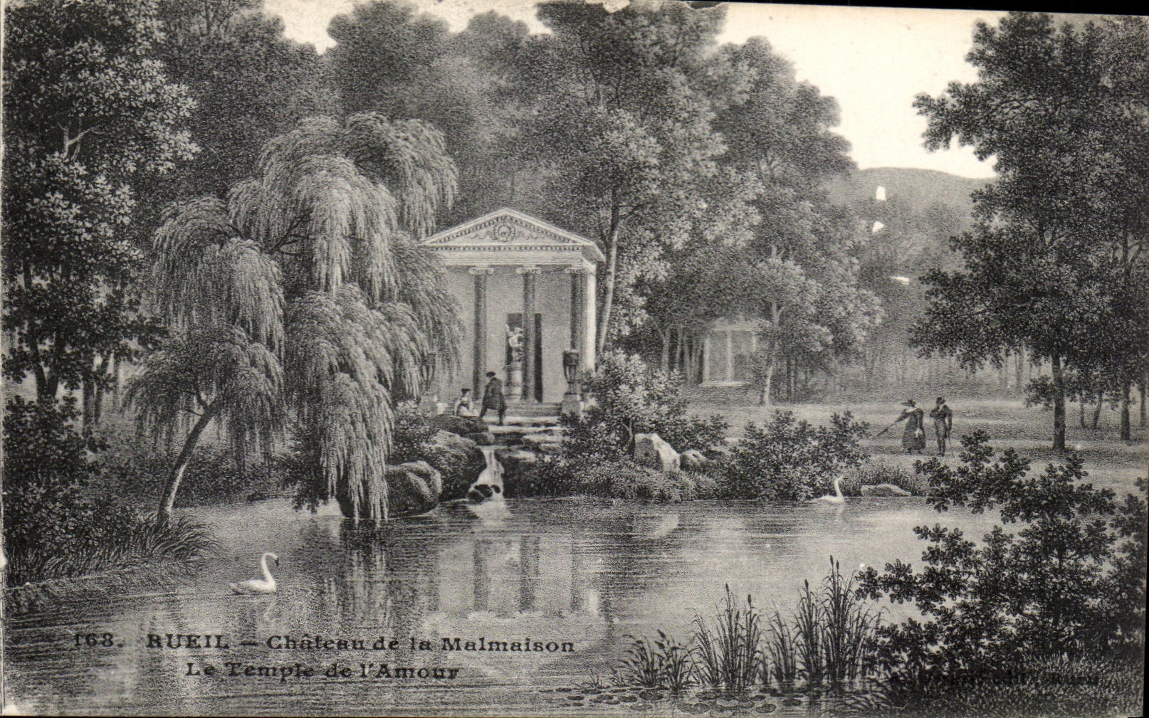 CPA Reuil Chateau De La Malmaison Le Temple De l'Amour Cygne