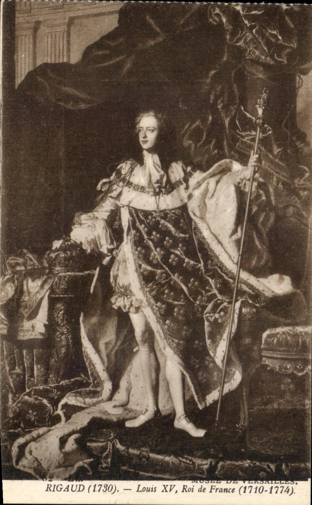 Louis XV, Roi de France — Portrait par Rigaud (1730) — Musée de Versailles