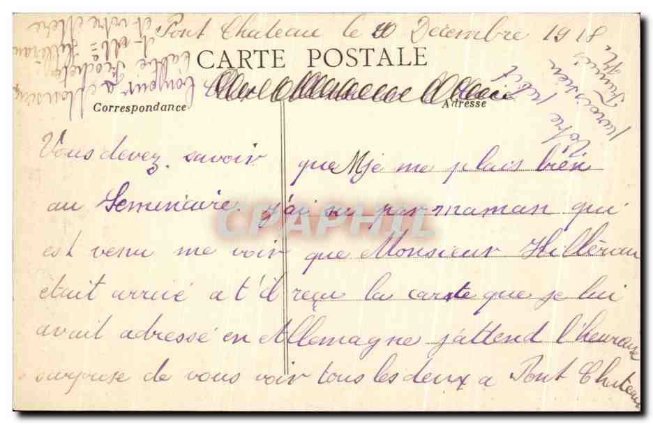 CPA Cal Vatee De Pontchateau Au Tombeau St Sepulcre — Back
