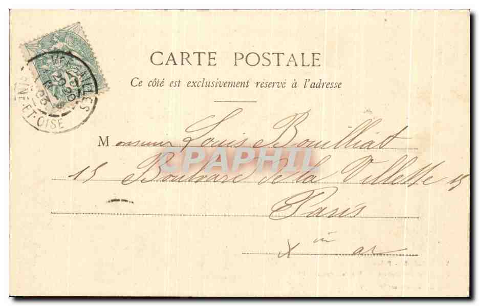 CPA Versailles Palais du Grand Trianon Chambre de Napoleon 1er — Verso