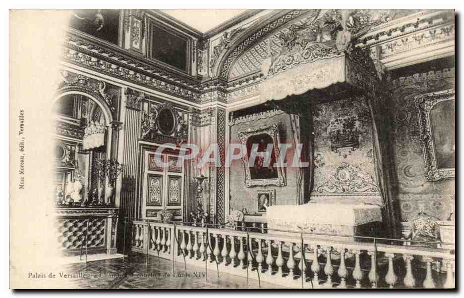 CPA Palais de Versailles Chambre a coucher de louis XIV