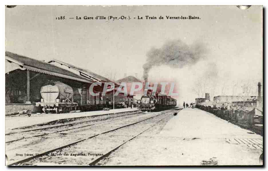 REPRO La Gare d'ille Le Train de Vernet les Bains Train