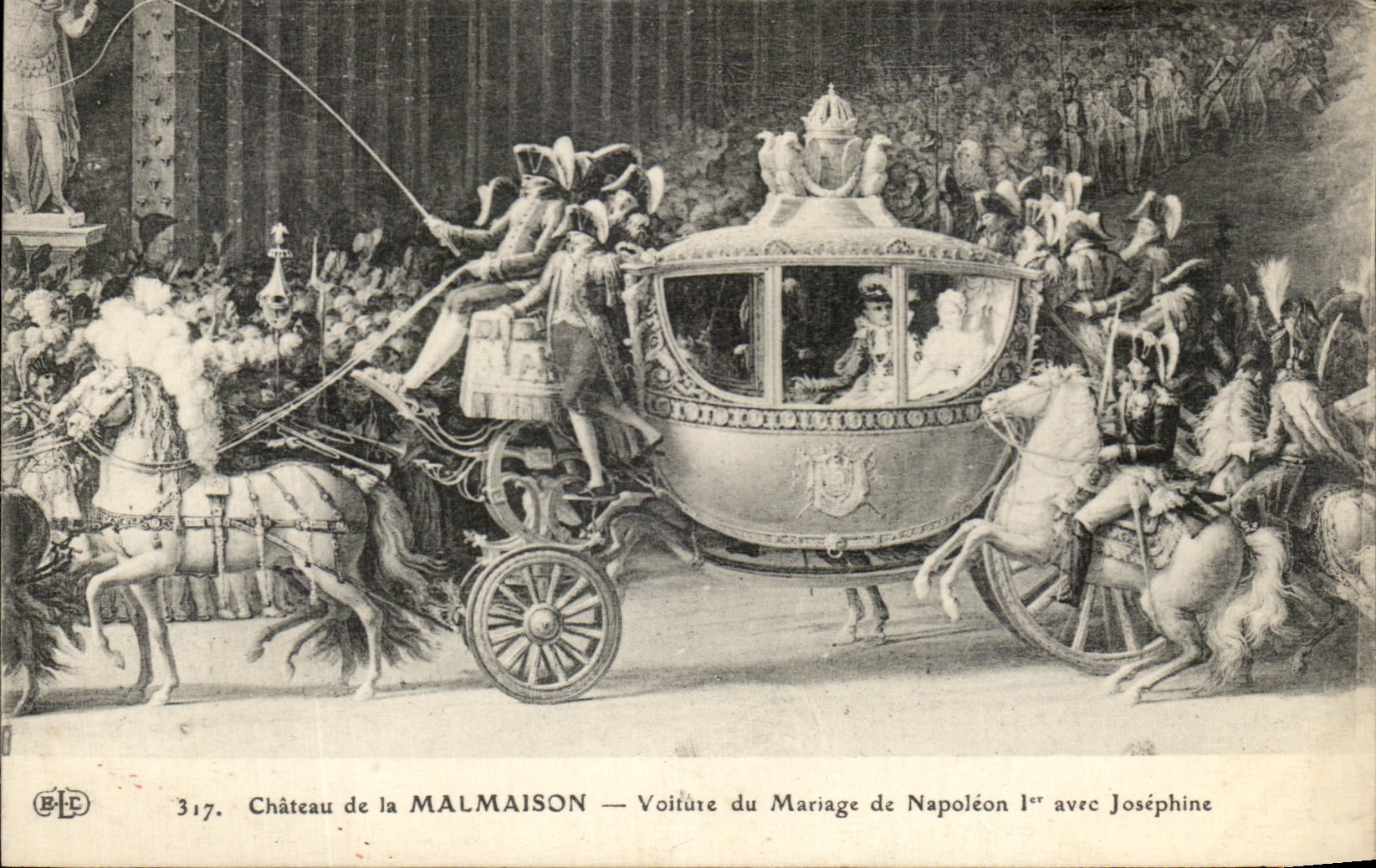 CPA Chateau de la Malmaison Voiture du Mariage de Napoleon l avre Josephine
