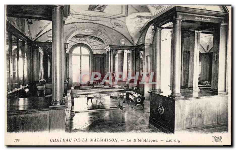 CPA Chateau De La Malmaison La Bibliotheque 