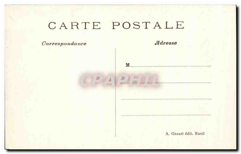 CPA Chateau de la Malmaison Rueil Le Vestibule — Rückseite