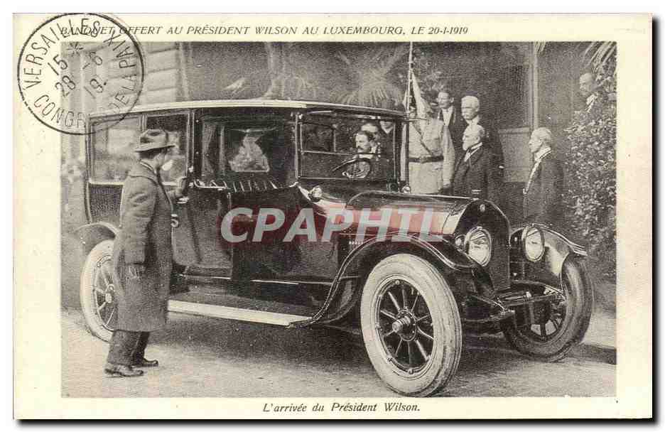 Arrivée du Président Wilson au Luxembourg — 20 janvier 1919 — Éditeur L'Aurore, Paris