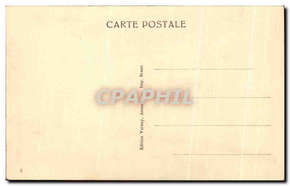 CPA Le Lac D'Annecy Duingt Talloires et les Dents de Lanfon — Verso