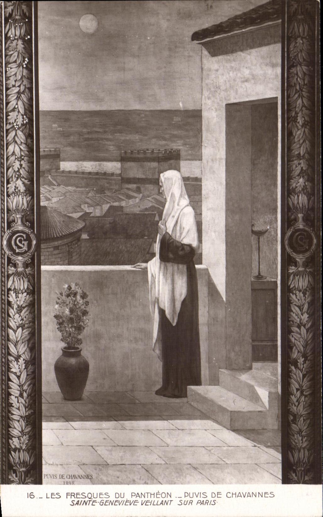 CPA Les Fresques du Pantheon Puvis de Chavannes Sainte Genevieve Veillant sur Paris 