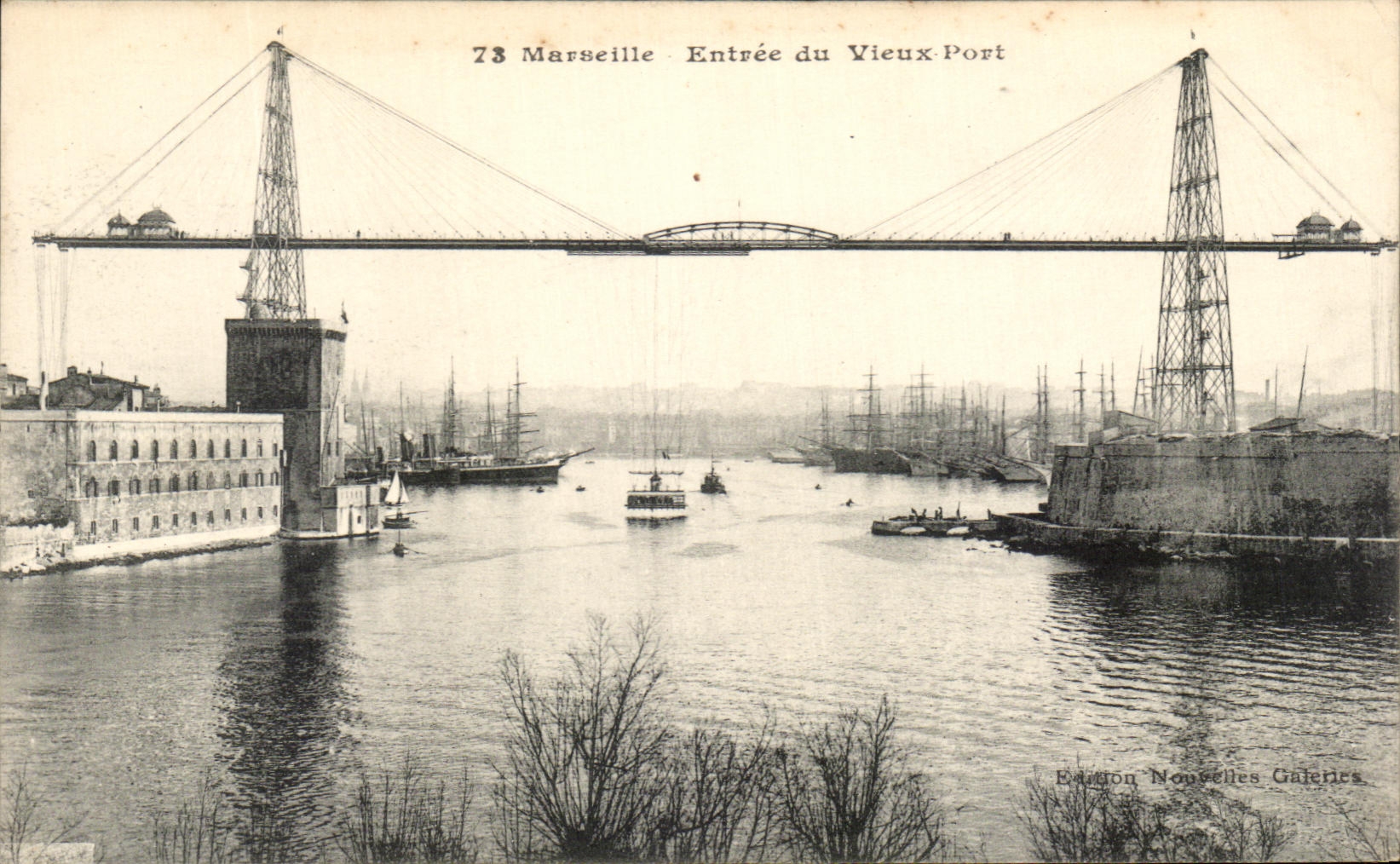CPA Merseille Entree Du Vieux Port Transbordeur