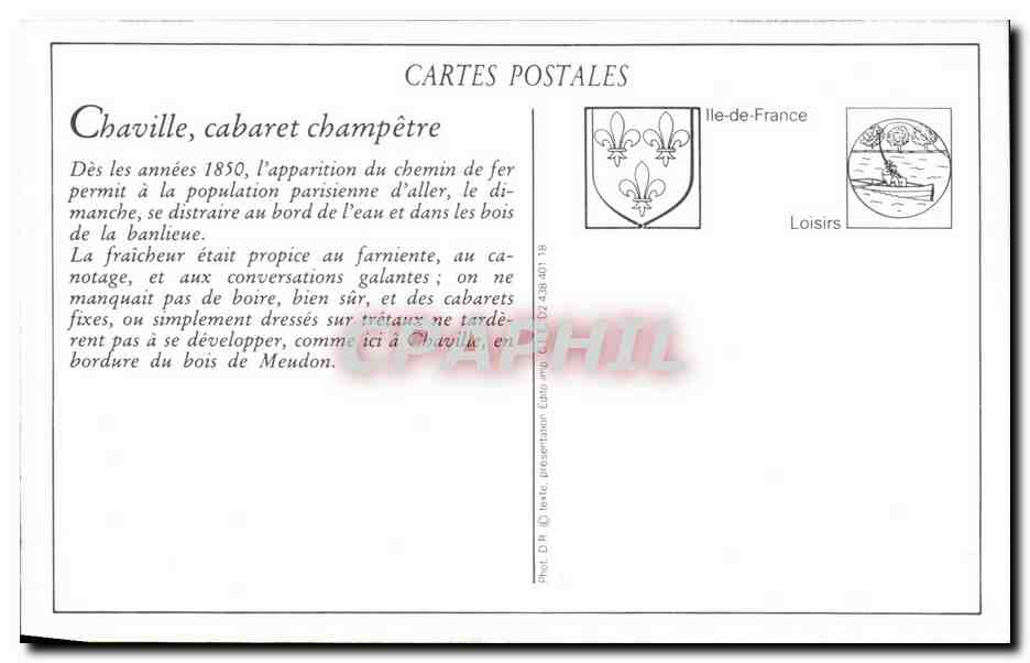 REPRO Chaville Au bord de L'Etang de L'Ursine Cabaret Champetre — Rückseite