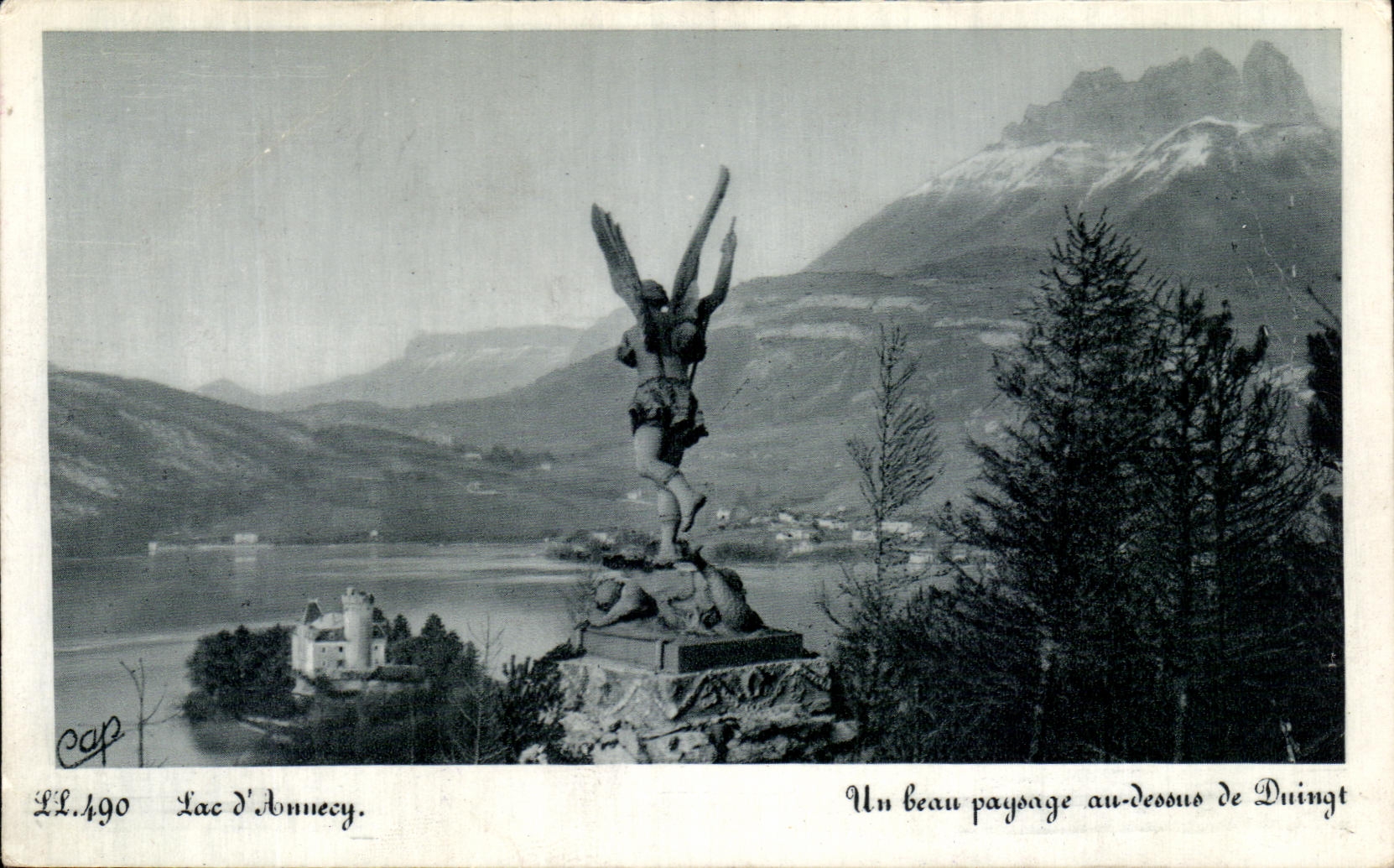 CPA Lac Annecy Un beau paysage au dessus de Duingt