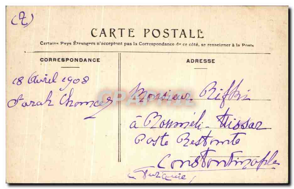 Chantilly — La Chapelle — Collection R.F. n°54 — Rückseite