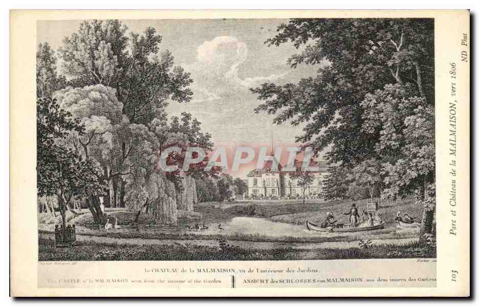 CPA Parc Et Chateau De La Malmaison Vers 1806