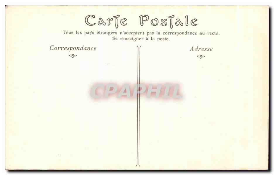CPA Parc Et Chateau De La Malmaison Vers 1806 — Rückseite
