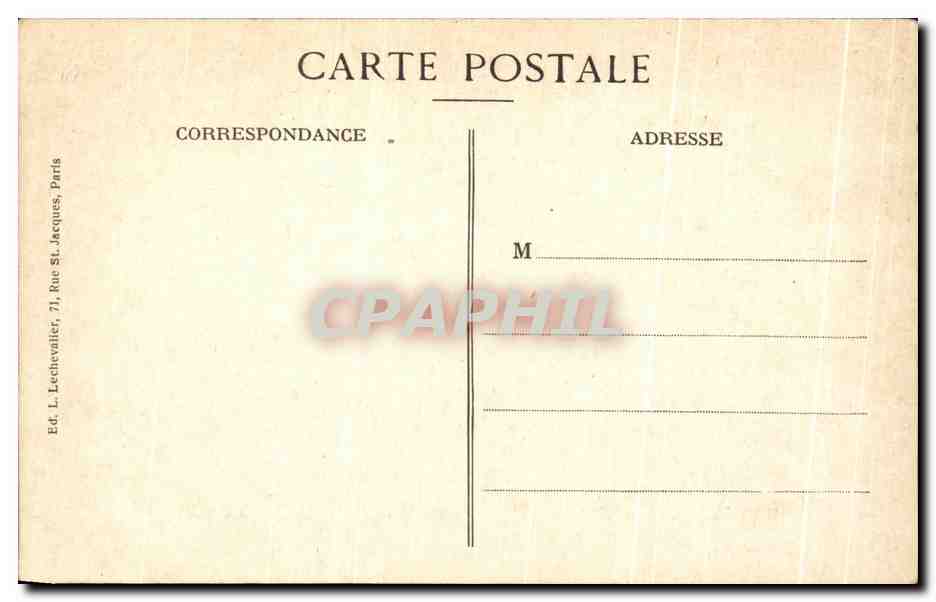 CPA Chateau De La Malmaison Cabinet De Travail De l'Empereur Napoleon 1er — Rückseite