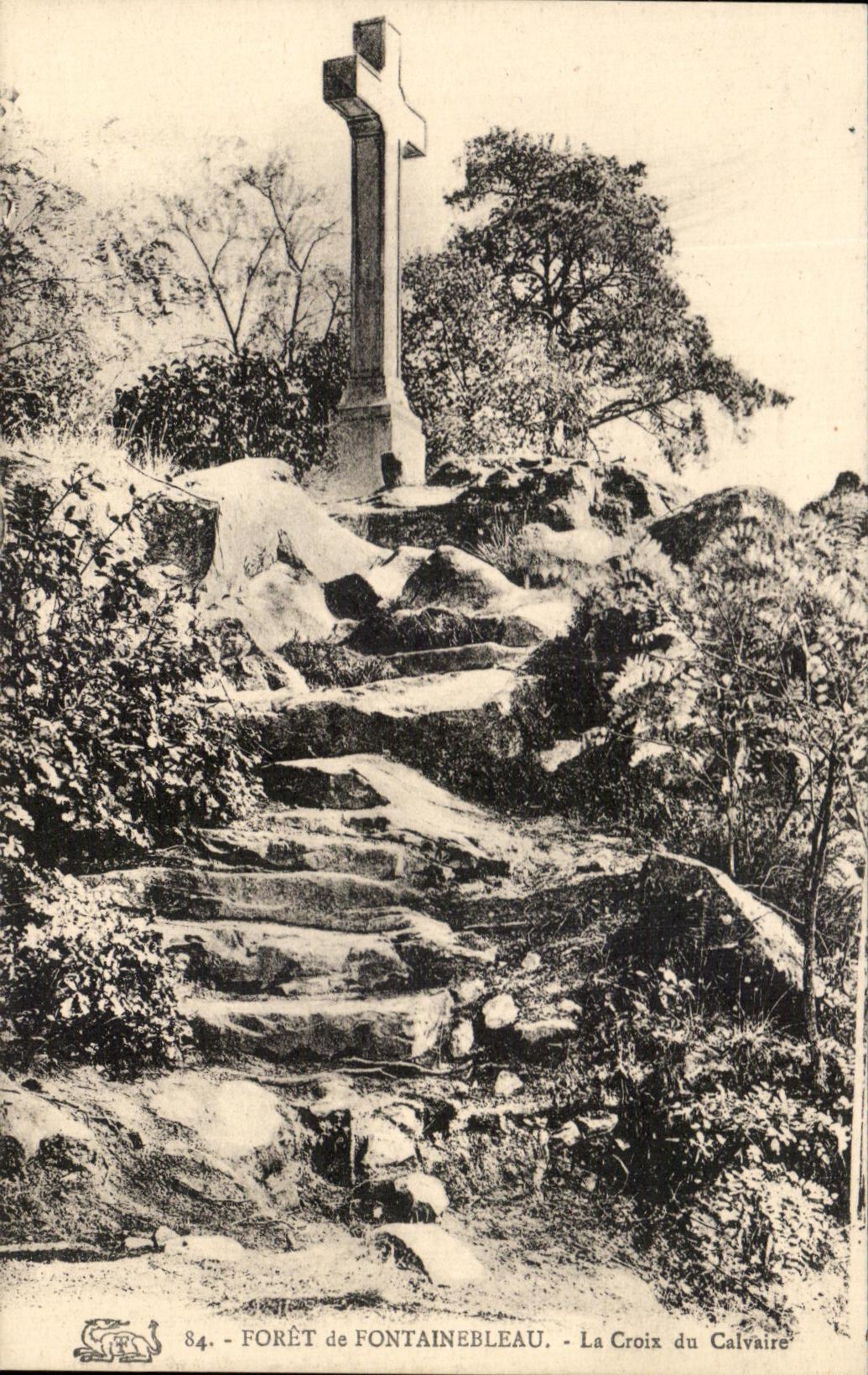 Woud van Fontainebleau - La Croix du Calvaire — onbekende uitgever, serie nummer 84