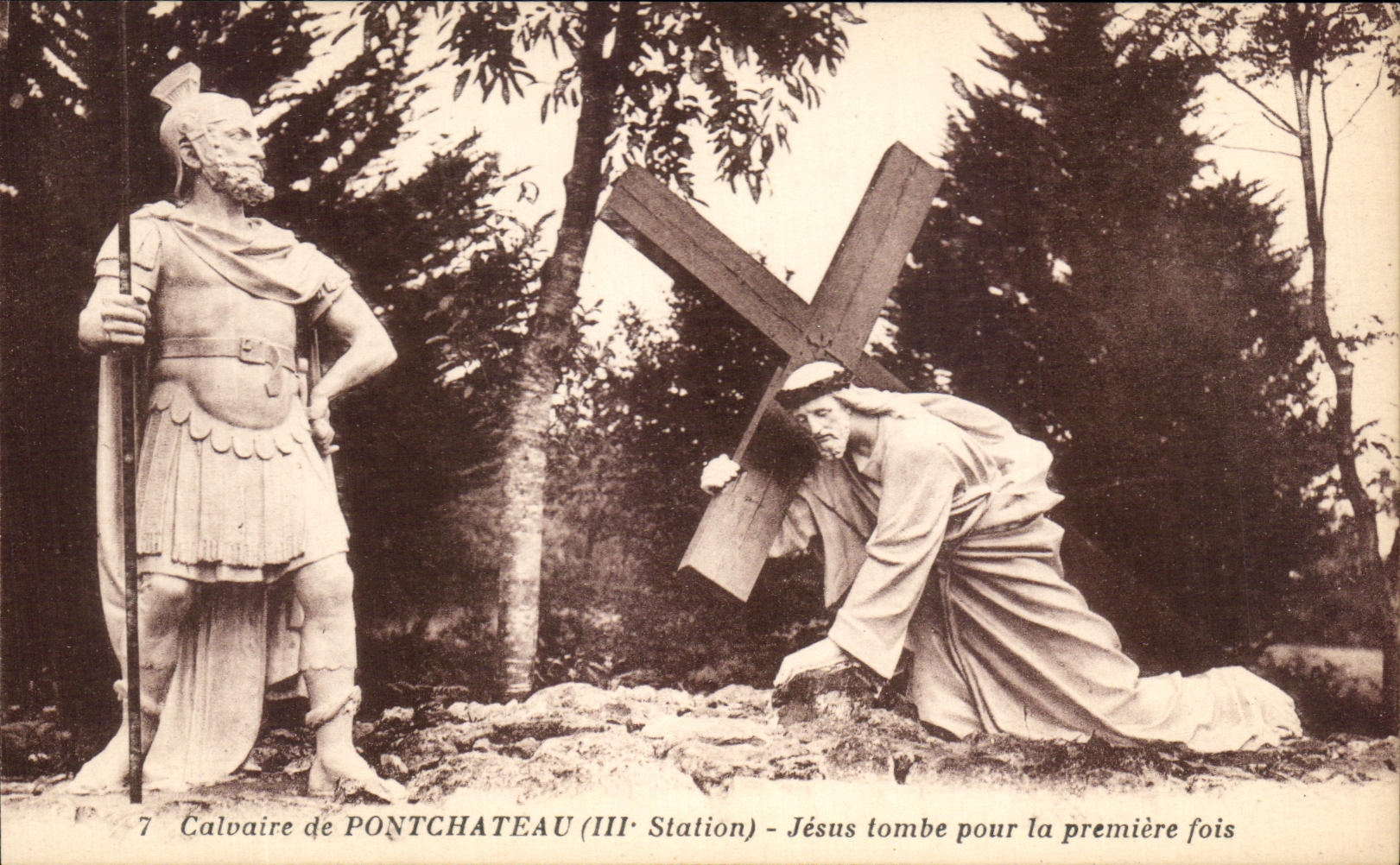 CPA Calvaire De Pontchateau Jesus Tombe Pour La Premiere Fois