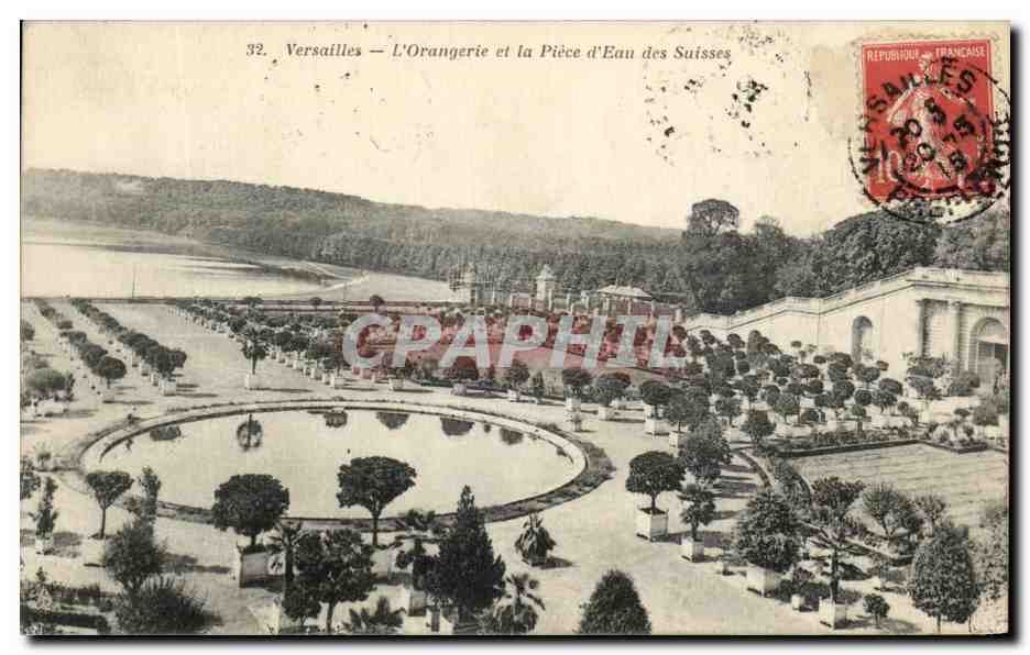 CPA Versailles L'Orangerie Et La Piece d'Eau Des Suisses