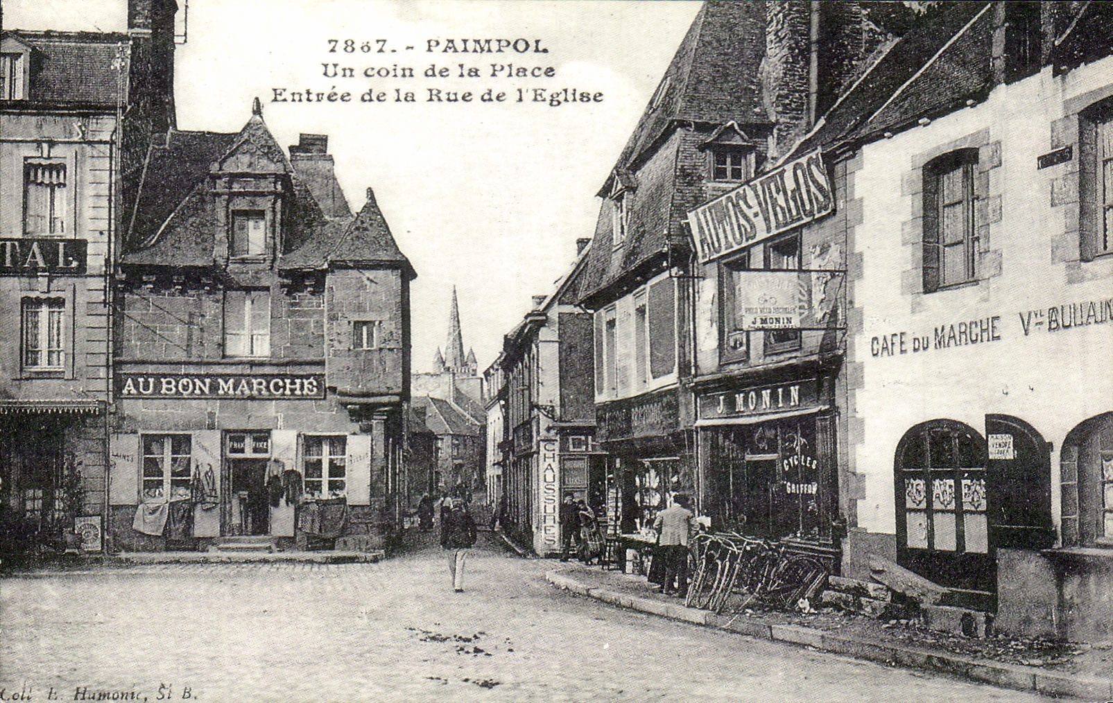 Paimpol — Ecke des Platzes, Eingang zur Kirchstraße — Coll. L. Hamonic, Si B.