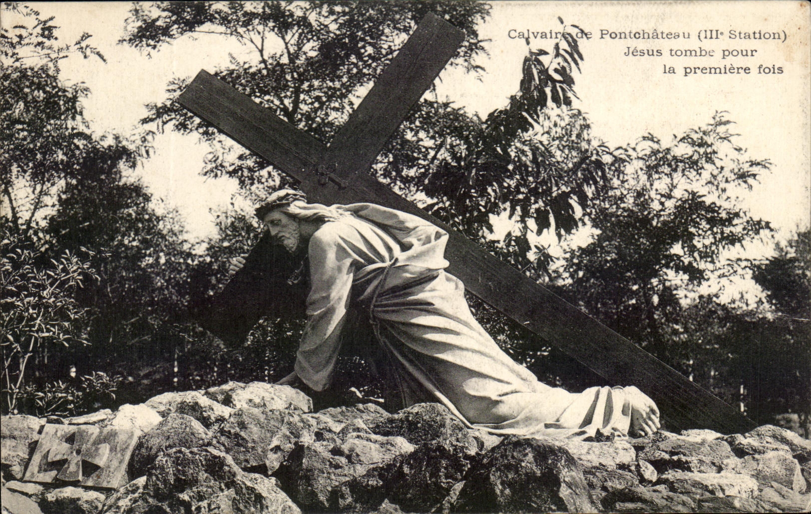 CPA Calvaire De Pontchateau Jesus Tombe Pour La Premiere Fois
