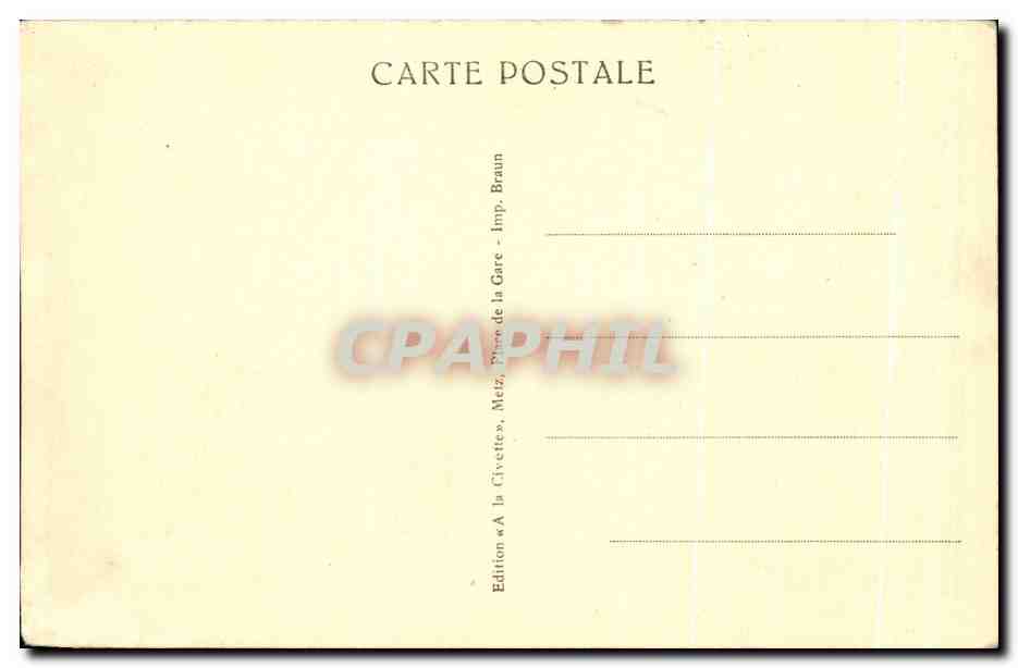 CPA Metz La Lorraine Et Le St Quentin Bateau — Verso