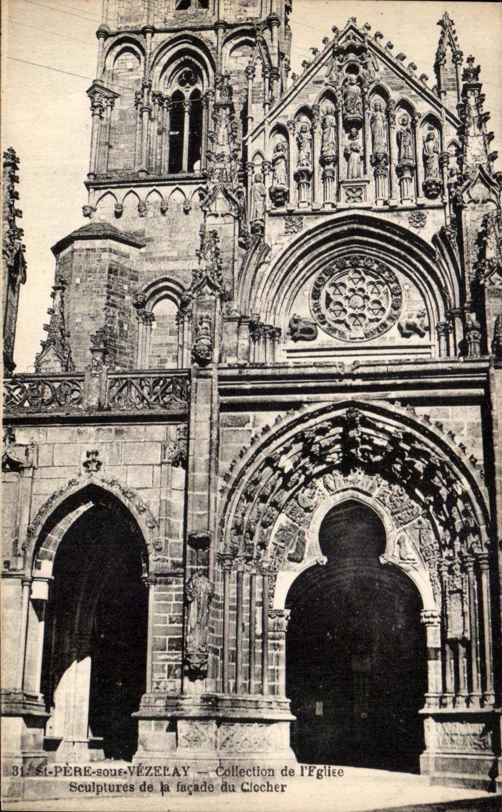 St-Père-sous-Vézelay — Sculptures de la façade du Clocher — Collection de l'Église