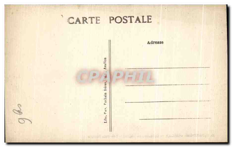 CPA St Pere Sous Vezelay Eglise  — Verso