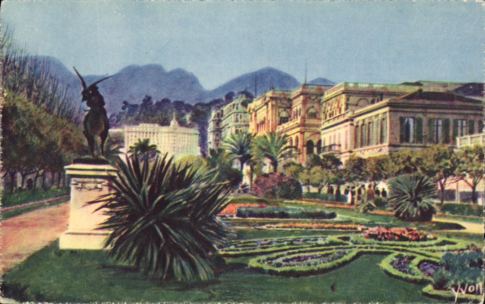 CPA Menton Les nouveaux Jardins et le Casino