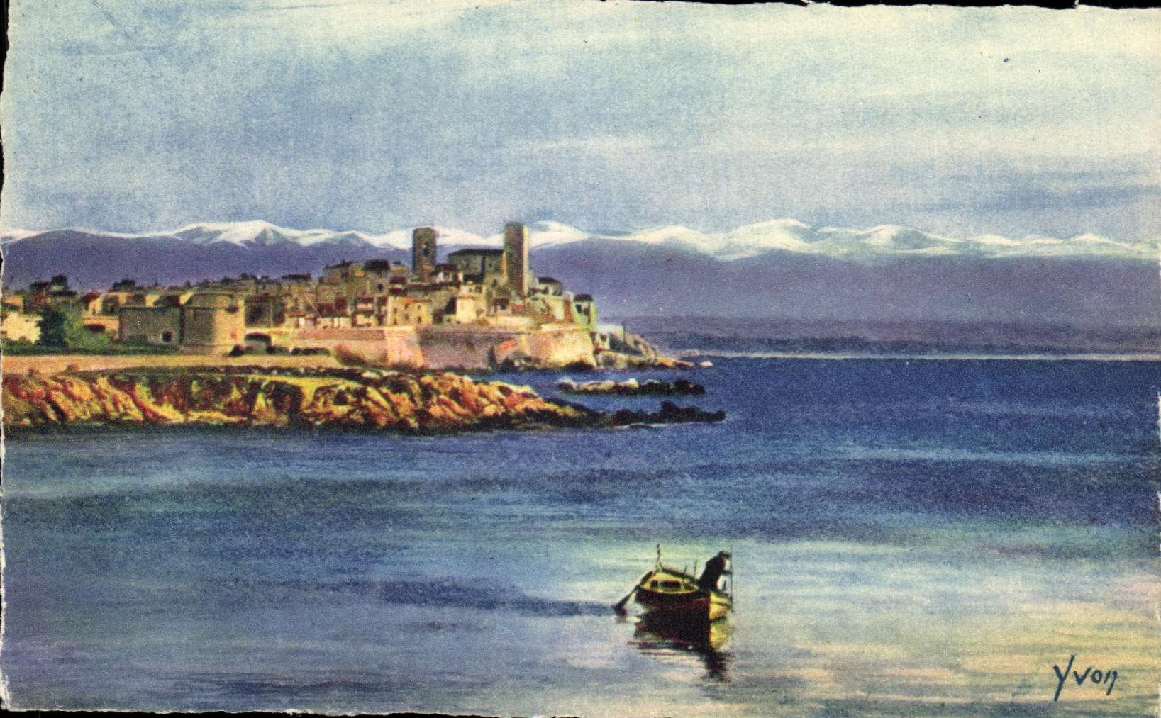 CPA Antibes Le Fort Carre et la Chaine des Alpes
