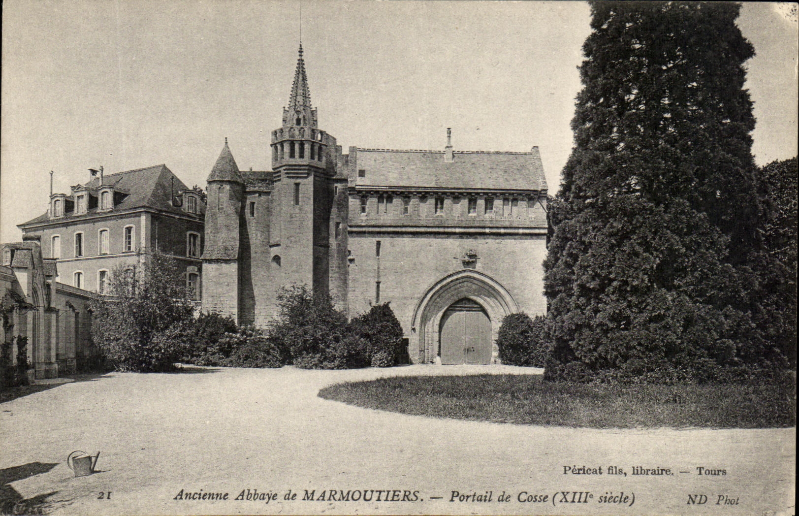 Alte Abtei MARMOUTIERS — Portal von Cosse (13. Jahrhundert) — Péricat fils, Buchhändler — Tours