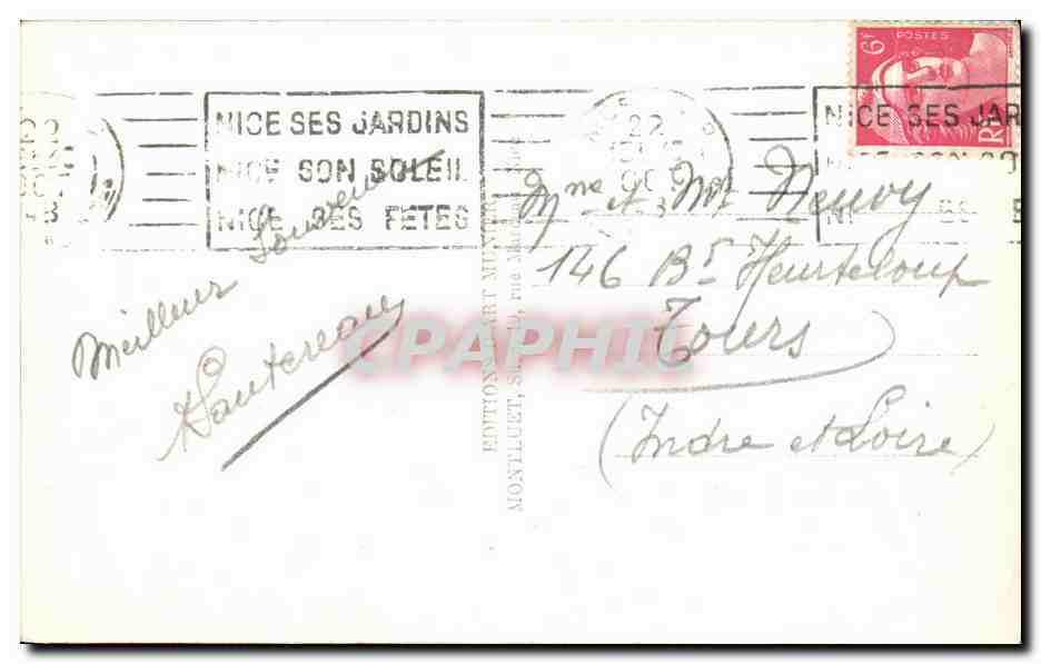 CPA Nice Entree du Port Le Chateau — Rückseite