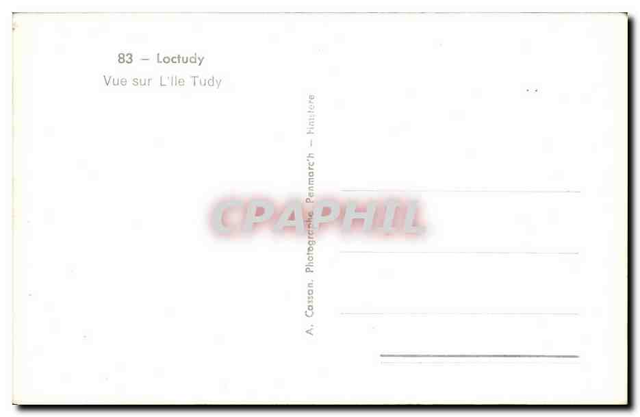CPA Loctudy Vue sur L'lle Tudy — Rückseite