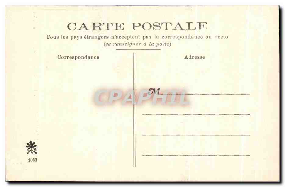 CPA Orleans L'Hotel de Ville Cheminee du Grand Salon — Verso