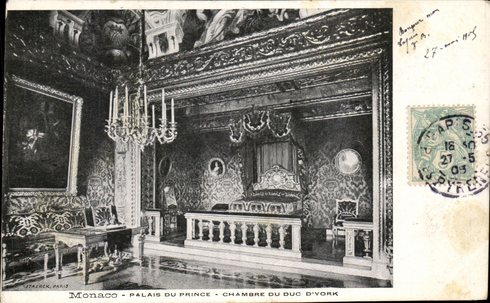 CPA Monaco Palais Du Prince Chambre Du Duc D'York