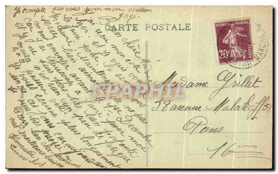 CPA Carolles Une des Grottes de la Pointe du Lude — Rückseite