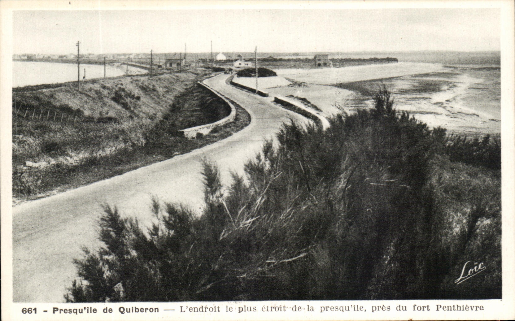 CPA Presqu'ile De Quiberon L'Endroit Le Plus Etroit De La Presqu'ile pres du fort Penthievre