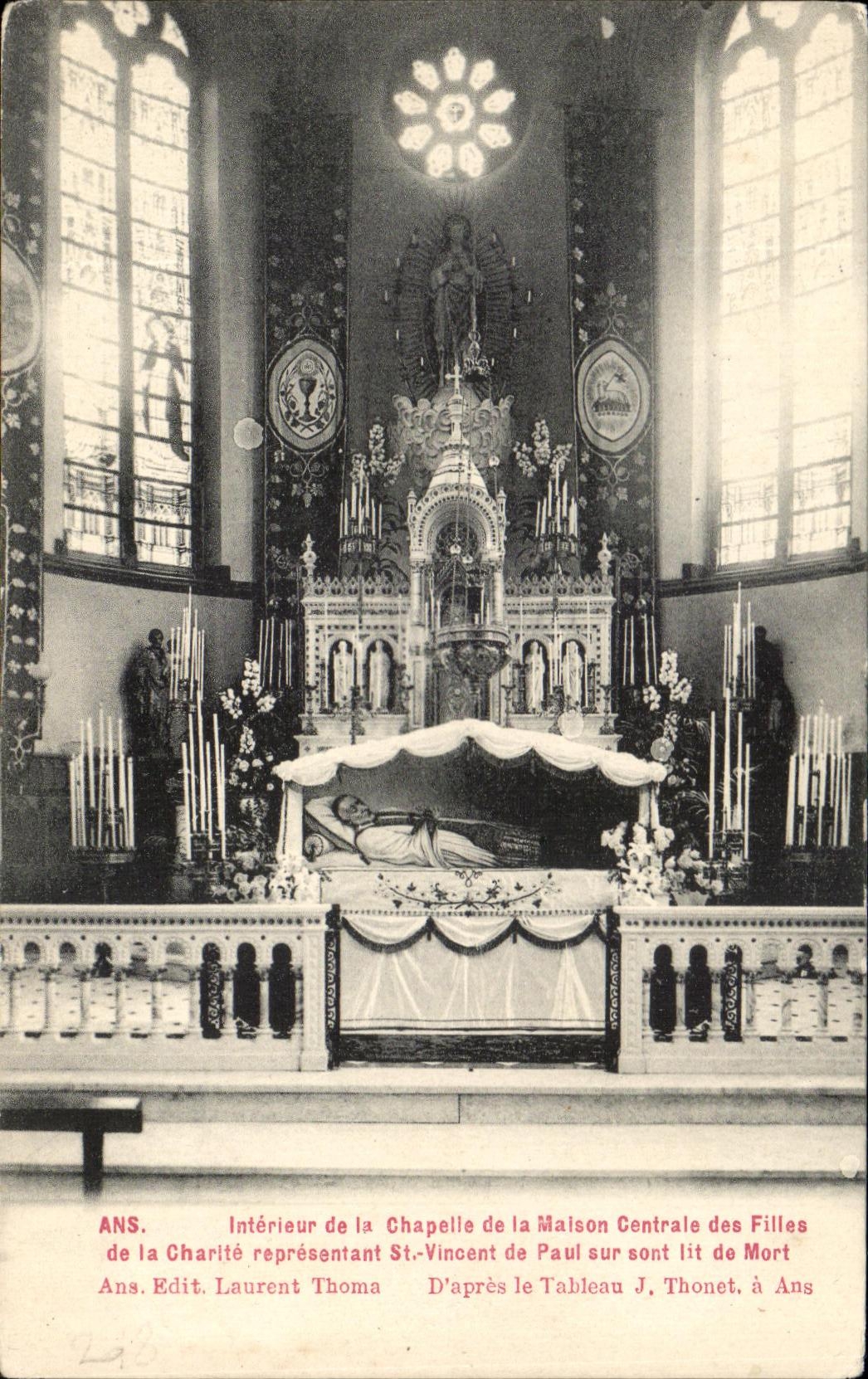 CPA Ans Interieur de la Chapelle de la Maison Centrale des Filles de la Charite St Vincent de paul