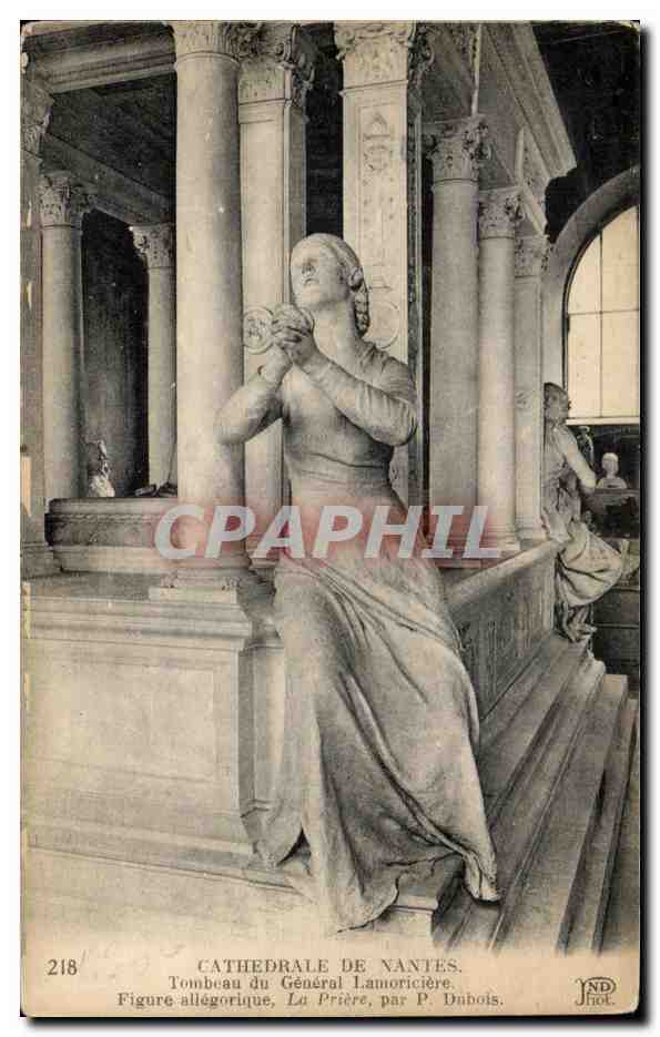 CPA Cathedrale De Nantes Tombeau de General Lamoriciere La priere par Dubois 