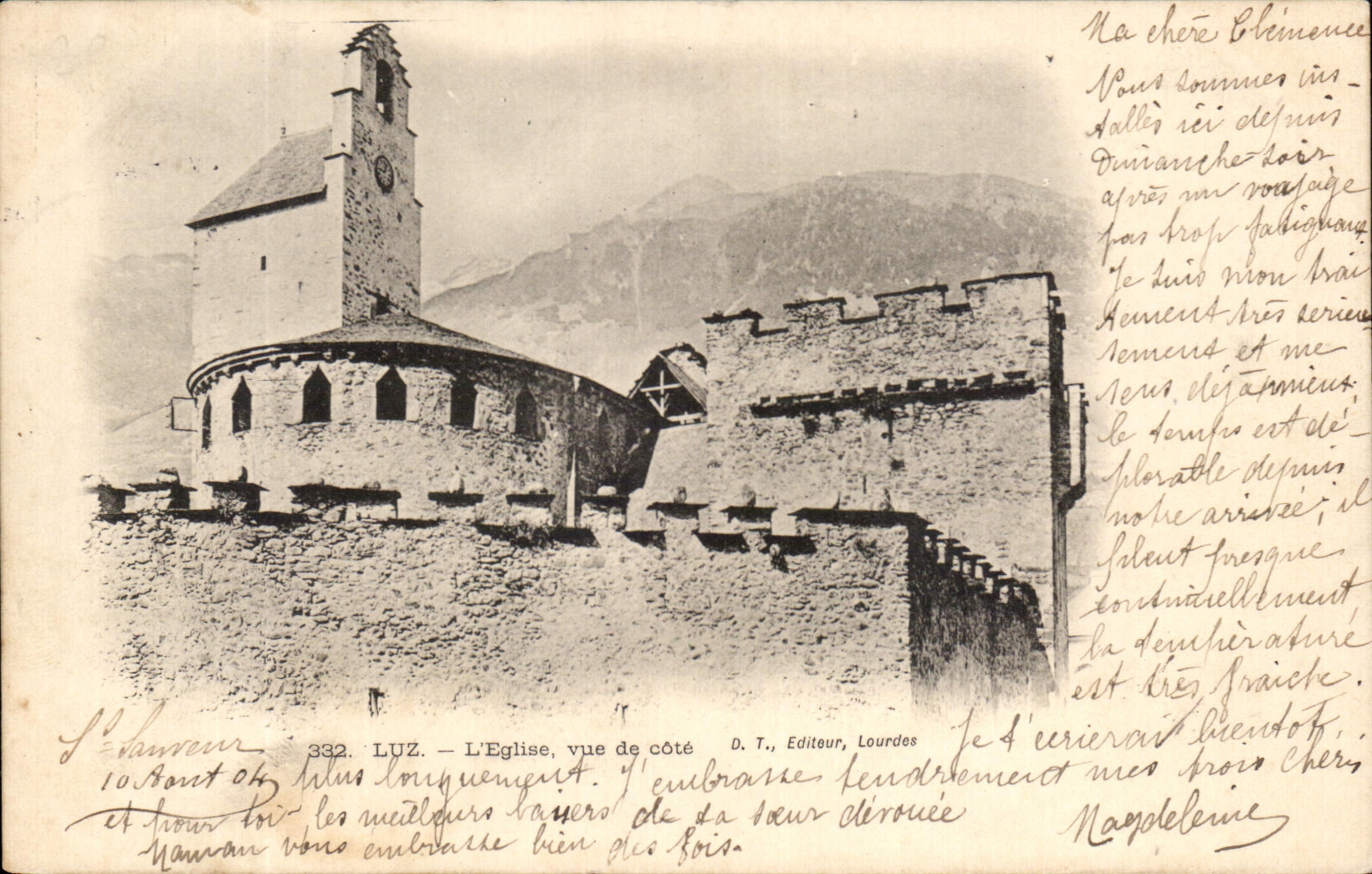 CPA luz L'Eglise vue de cote