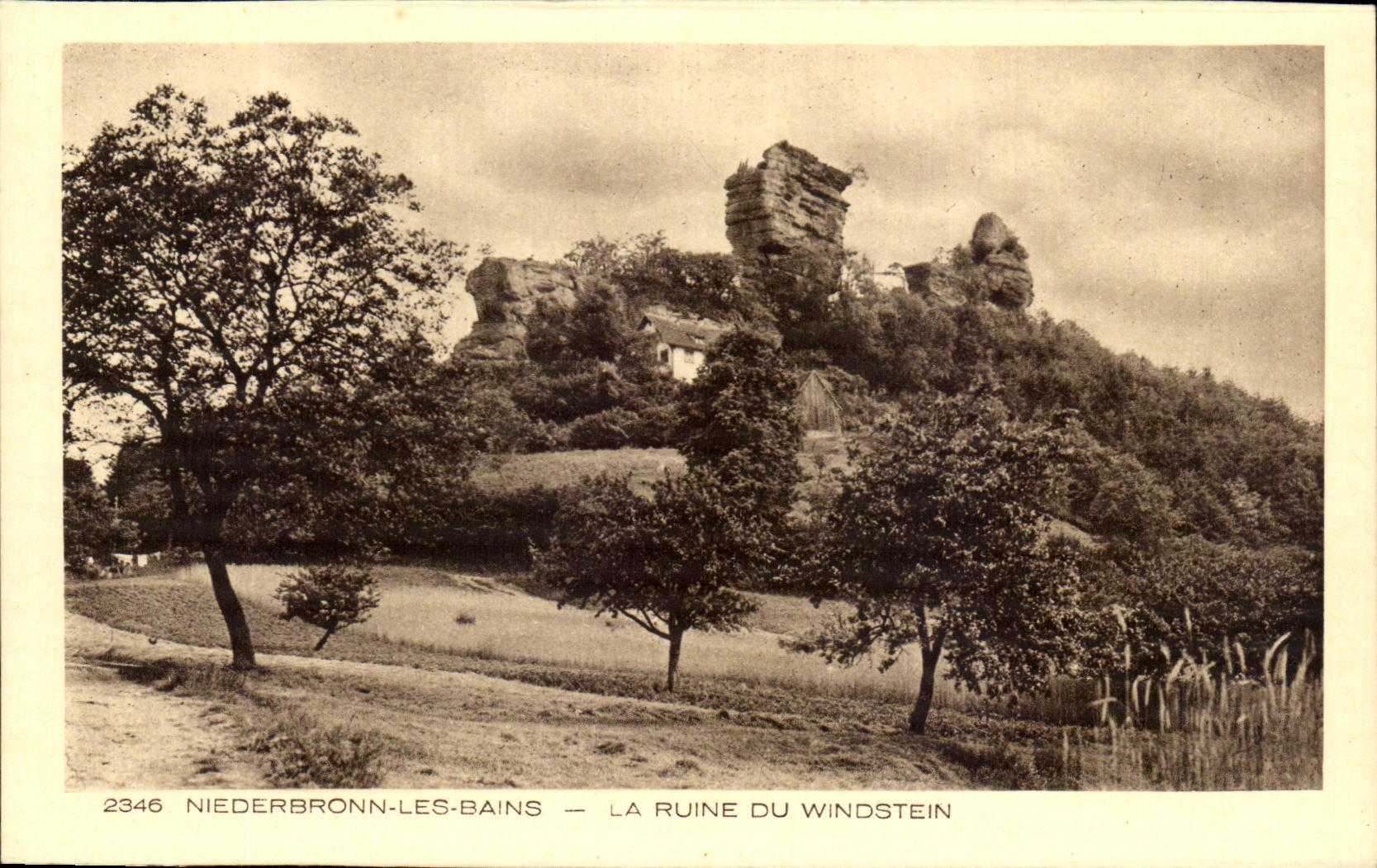 Niederbronn-les-Bains — La Ruine du Windstein — éditeur Braun & Cie, Mulhouse-Dornach