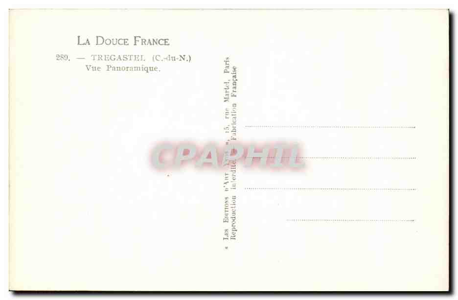 TREGASTEL (C.-du-N.) — Vue Panoramique — Les Éditions d'Art VON, Paris — Reverso