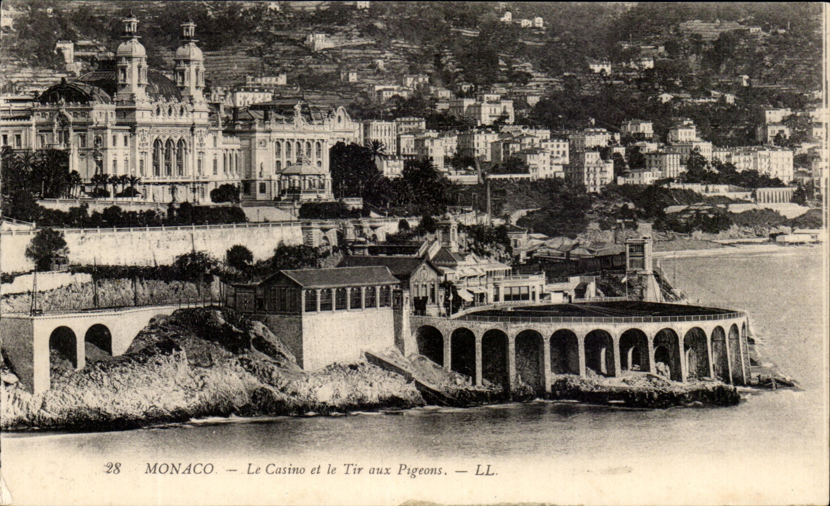 CPA Monaco Le Casino et le Tir aux Pigeons