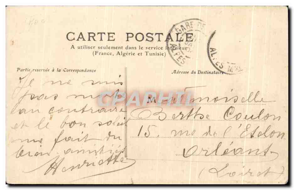 CPA Nice Les Nouveaux Jardins et le casino — Rückseite